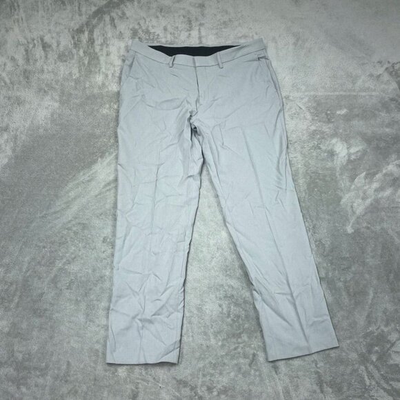 Kenneth Cole Mens Slim Fit Performance Dress Pants Gray 36x30 6966 - Picture 1 of 9